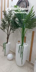  5 شجر زينة وورد صناعي