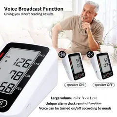  6 جهاز قياس ضغط الدم الناطق و نبضات القلب الإلكتروني مع وظيفة الصوت و شاشة LCD كبيرة جهاز الضغط دم