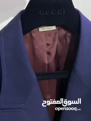  21 GUCCI Size 50 Uniform Navy Blue Double Breasted Blazer Gold Buttons Men’s Wool