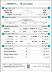  1 للتنازل عن سجلات تجارية  فقط