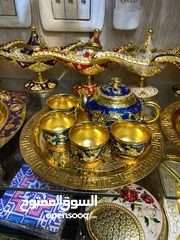  10 طقم زمزميات نحاس مينا