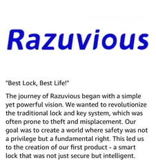  5 قفل ذكي ‏Razuvious، قفل باب ببصمة الإصبع،قفل دخول بدون مفتاح، تطبيق مجاني، بطاقة IC، للمنزل والمكتب