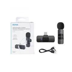  5 BOYA BY-V1 Ultracompact 2.4GHz iPhone Wireless Microphone System (One Mic) مايكرفون لاسلكي ايفون