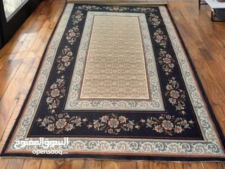  1 Bahariye Super Salon Wool Rug, Savonnerie Design, 6.5x9.8 ft, 200×300cm, Made in Turkey.