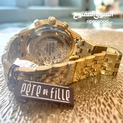  5 للبيع ساعة ذهب وألماس جديدة مع الضمان Pere et Fille كامل الملحقات  New gold and diamond watch