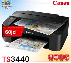  7 طابعات متعددة الاستعمال وايرلس وملونه من canon 3440 .