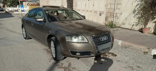  1 اودي A6 موديل 2007 مطور 2400 للبيع او البدل على سيارة هونداي او كيا