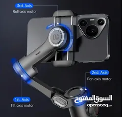  4 جيمبال احترافي للهواتف الذكية ثبات فائق AOCHUAN XE وفيديو عالي الجودة بدقة 1080p
