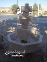  25 نوافير وشلالات وباربيكو وجميع انواع ديكورات الحجر الطبيعي  العنوان الزرقاء الجديده