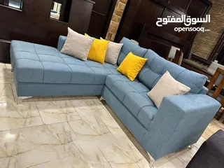  14 طقم كنب full modern كوالتي عالي    مصنوع من أجود أنواع خشب السويد  ، اسفنج ضغط عالي ، قماش شا
