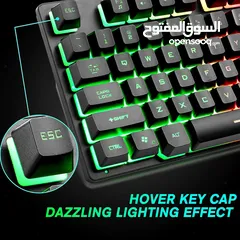  2 ZIYOULANG K2 RGB TKL MECHANICAL GAMING KEYBOARD BLUE SWITCH - BLACK