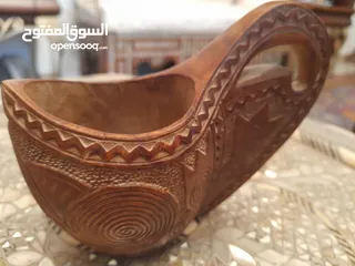  2 من الخشب النادر كوب عبارة عن تحفه فنيه منحوت من خشب البتولا من جزيرة فارو قديم جدا