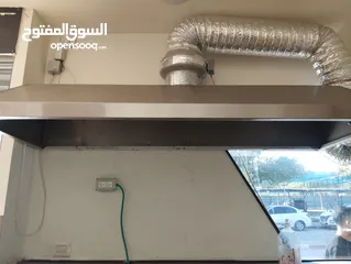  1 هود شفاط ستانليس ستيل اصلي قياس 2 متر ف 80 سم مع ماتور الشفاط