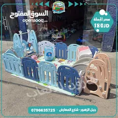  4 مستلزمات حضانات طاولات و مراجيح و سحاسيل و حواجز و كرة قدم و كراسي طعام من المستورد مباشره