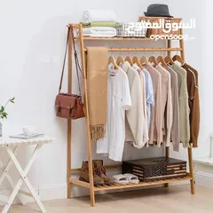  3 ستاند ملابس خشبي أنيق ومرتب