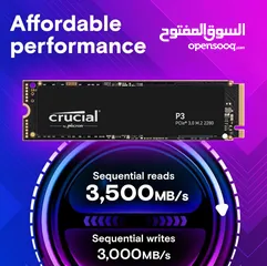  4 Crucial M.2 NVMe SSD 500gb PCIE 3.0 Computer Storage (BRAND NEW UNOPENED) -   كروشال500 جيجا جديد