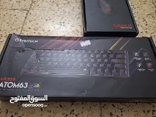  4 كيبورد و ماوس جيمينغ/ Keyboard and mouse gaming ATOM63 - GAINER GAMING MOUSE