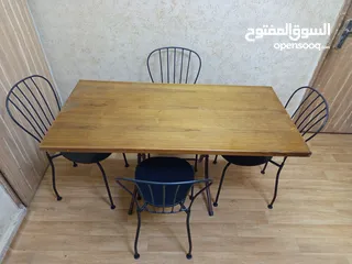  6 طاولات مطبخ وكراسي من lkEA حديداو  للجلسات الخارجيه