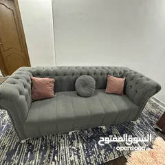  5 .........::طقم كنب تفصيل مخمل ثقيل 8 مقاعد خشب سويد بحالة ممتازة ........:.::::::::::