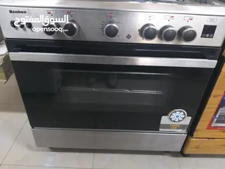  5 فرن غاز 80 × 60 نوع بينكون إيطالي تجميع مصري مع مروحه تيربو فل سيفتي