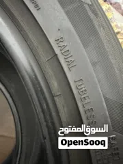  8 تايرات كامري مستعملين سنة ونص بحالة جيدة جداً