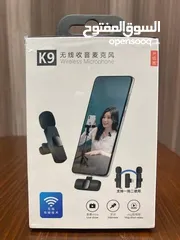  1 K9 Wireless Microphone ميكروفون آيفون ويرلس  