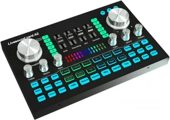  3 كرت صوت للبث المباشر و التيكتوك والتسجيل A2 USB Live Sound Card