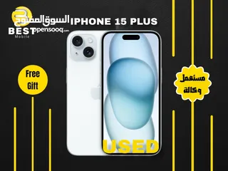  1 ايفون 15 بلس مستخدم بحالة الجديد /// iPhone 15 plus 256G