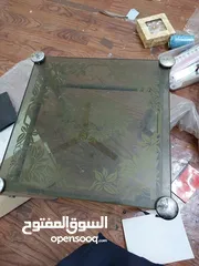  2 side table with glass top