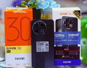  2 جهاز مشغل ايام بالكرتونة Spark 30 pro رام 128 و 256  جيجا مكفول بالشركة متوفر توصيل