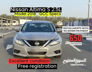  1 Nissan Altima Altima S  GCC specs  2018 model  Good condition
