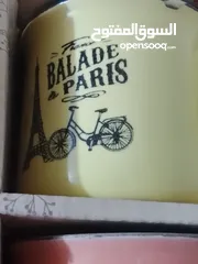  10 6فناجين قهوة ترند السنة فخمة أنيقة مرتبة ماركة BALADE PARIS بستة ألوان  ازرق اصفر برتقالي سكني اخضر