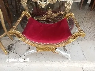  1 كرسي ساتي خشب زان مصري حفر يدوي