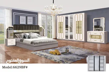  15 BEDROOM SET 7 PCS WITH MATTRESSS WITH FITTING/غرف نوم مع دوشج مع ترکيب ۷ قطع