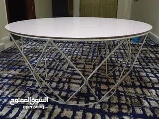  2 طاول زجاج مقوى قطعتين