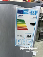 4 ثلاجه مكتب سامكس لون سلفر 91ليتر ولون ابيض حرق لليوم فقط