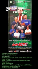  2 Tickets for amigos restaurant will coming the super star Alex cabagnot in April 12