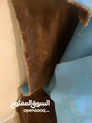  1 موكيت كبير 5×4 لون بني شبه جديد للبيع مع موكيت طويل بني كمان للممر