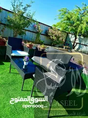  4 طقم قعدة خارجي مع الفرش