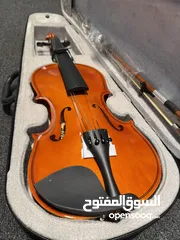  2 كمان مصنوع من خشب بالكامل ومفاتيح خشب مع كامل اغراضه فقطط