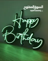  2 Happy birthday neon sign
