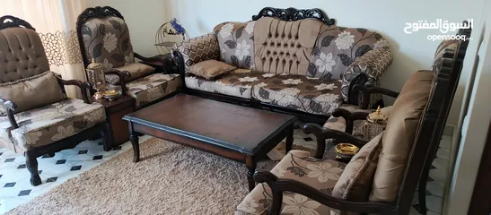  1 طقم كنب 9 مقاعد للبيع خشب زان
