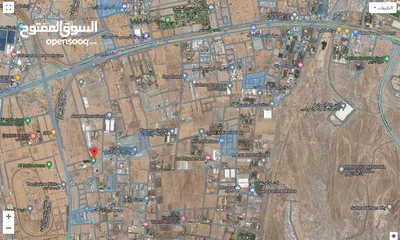  4 ارض سكنية للبيع في ولاية بركاء - ابو النخيل بالقرب من استراحة الشمس يوجد مخرج الى الشارع العام