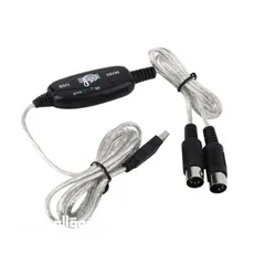  1 USB IN-OUT MIDI Interface Cable Converter PC to Music Keyboard