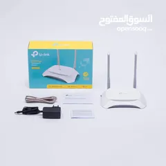  5 راوتر ومقوي اشارة وموزع الاشارة لمسافات  TP-Link N300 Wireless Wi-Fi Router 4 IN