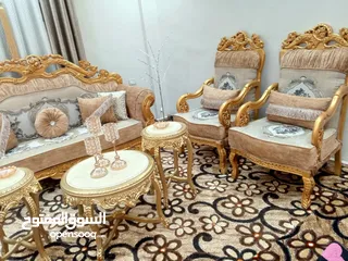  3 طقم كنب ملوكي بحاله جديده جدا