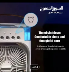  5 مروحة تكييف بسعة كبيرة لخزان الماء - تعمل بالطاقة USB، تصميم هادئ، 3 سرعات للرياح، محمولة لتبريد الم