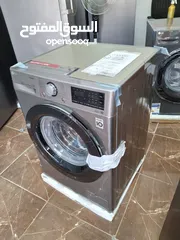  4 غسالة اوتوماتيك LG فيفاتشي برو تحميل امامي ماتور انفرتر  ديجيتال تاتش  ماتور دفع مباشر   11 كيلو فضي