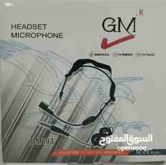  2 ميكروفون سلكي 5متر سماعات الرأس  (GM)