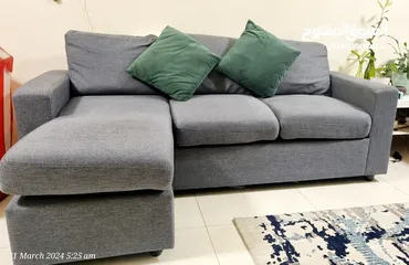  3 L -Shaped Sofa , living room